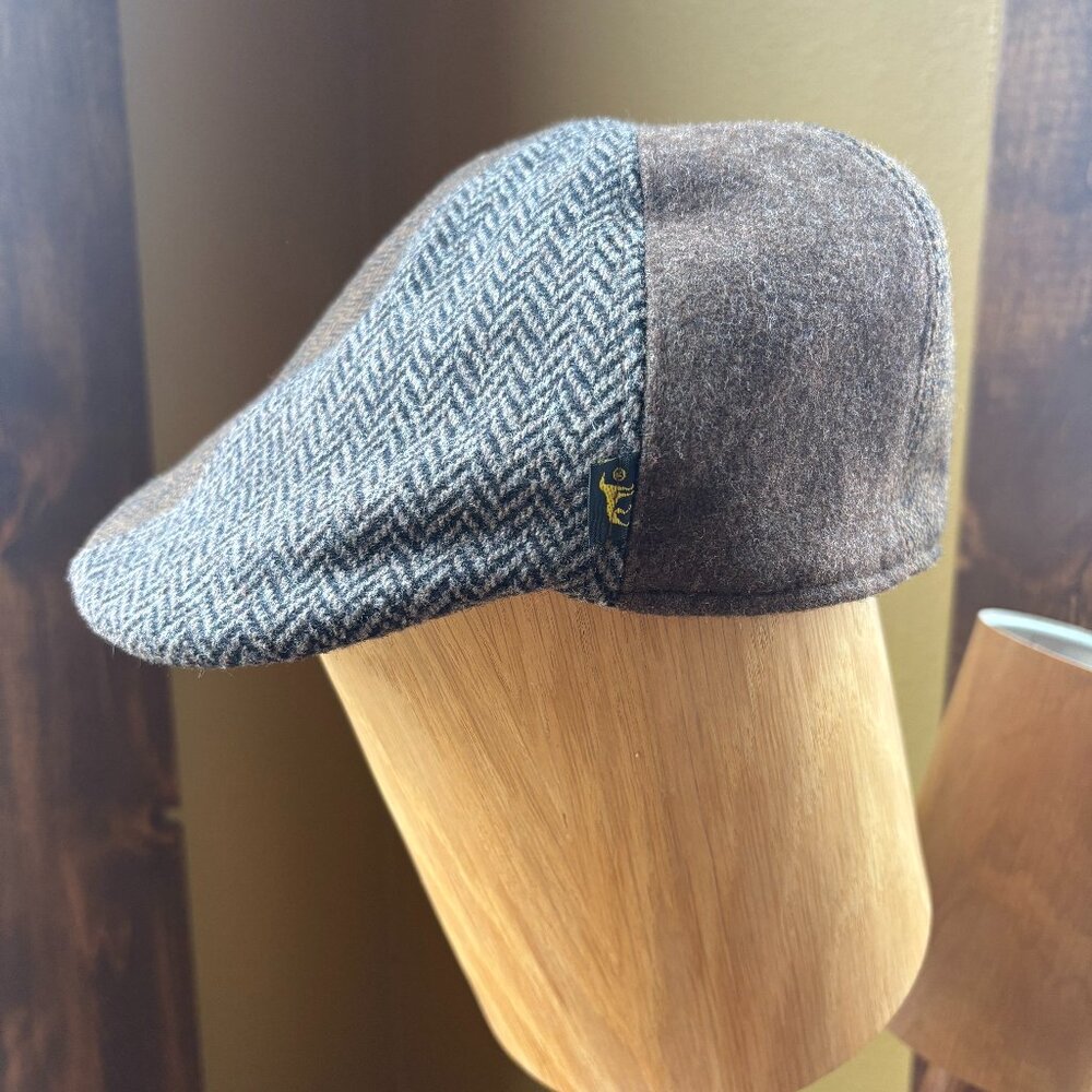 Wool Blend Flat Cap / Newsboy Hat – Made in Portugal – Size 56